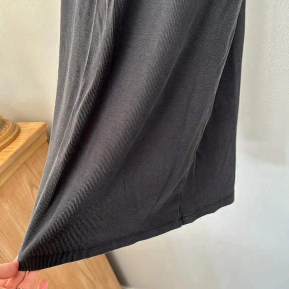 Zara Ribbed Tie Waist Bodycon Midi Dress - Picture 5 of 9